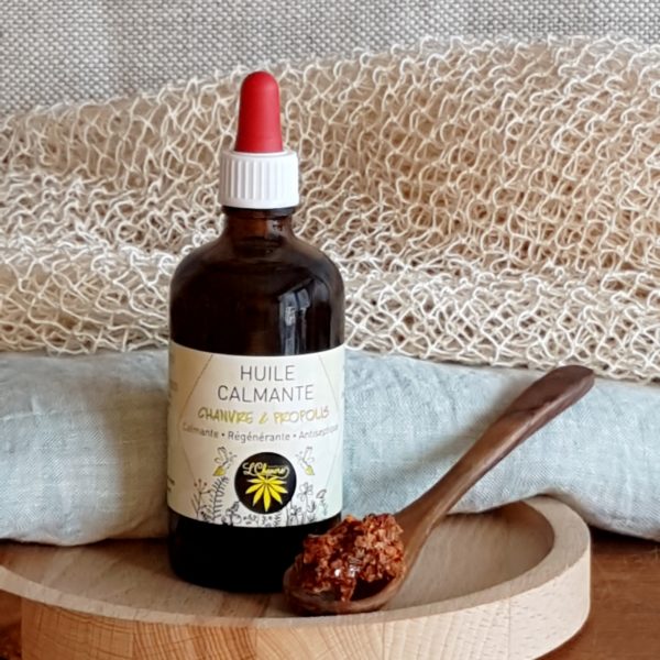 Huile calmante chanvre miel propolis