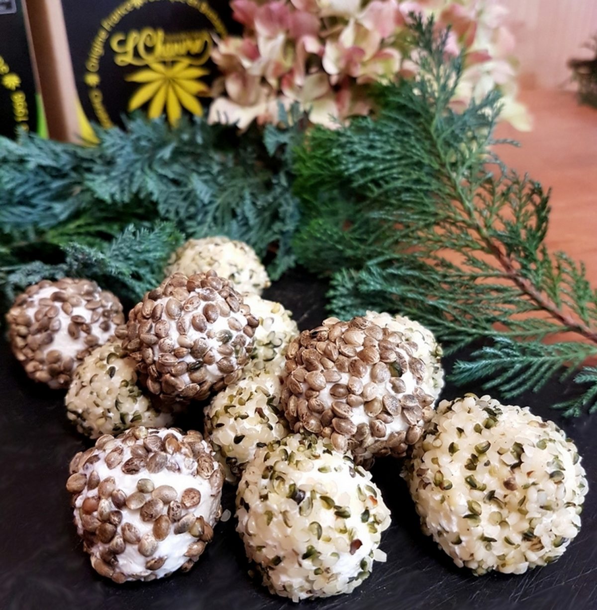 Boulettes fromage frais au chanvre