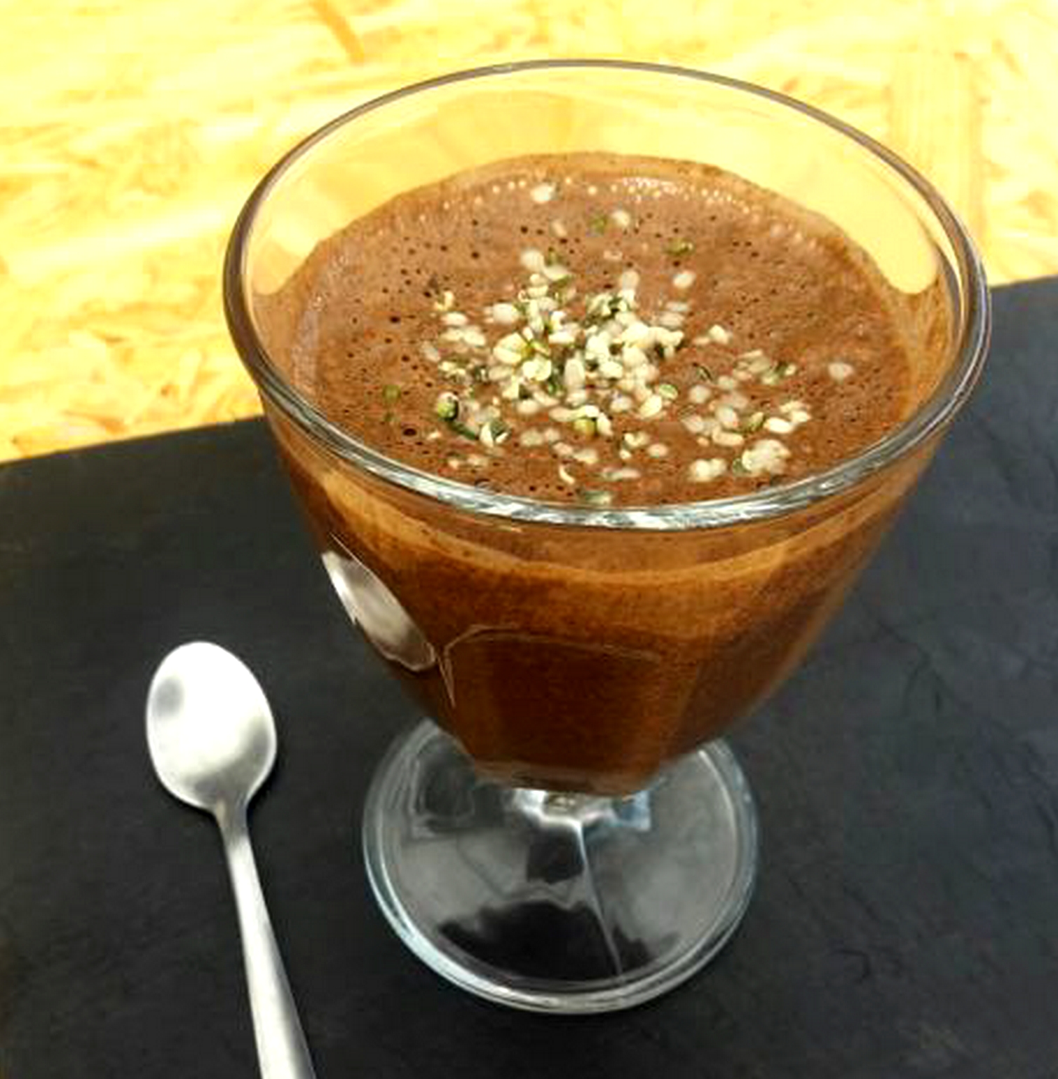 Mousse au chocolat au chanvre veg whey kao