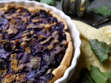 Quiche aux choux rouges et te'fou de chanvre