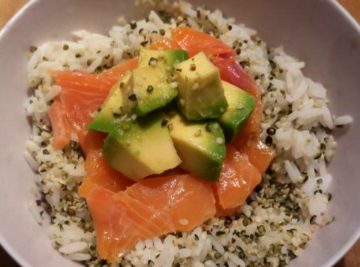 Salad bowl riz avocat et chanvre