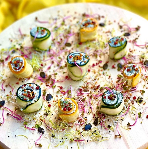 Courgettes makis chanvre