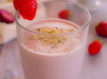 Lait de chanvre à la fraise